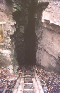 Rhino Rift, the railway into the cave (tony audsley)